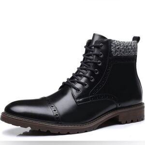NWOB LA MILANO THOMAS GENUINE LEATHER Cap Toe Lace Up Casual Oxford Boots B51573